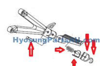 GENUINE FOOT PEG MOUNT ASSY REAR GT250 GT650 GV650 GT125 GT125R GT250 GT250R GT650