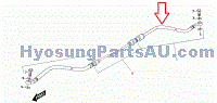 HYOSUNG AQUILA REAR BRAKE LINE REAR GV650 ST7 GV650 ST7