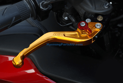 HYOSUNG XRT BILLET ALUMINUM BRAKE CLUTCH LEVER SET GOLD GT125R GT250R GT650R GD250N GT125R GT250R GT650R
