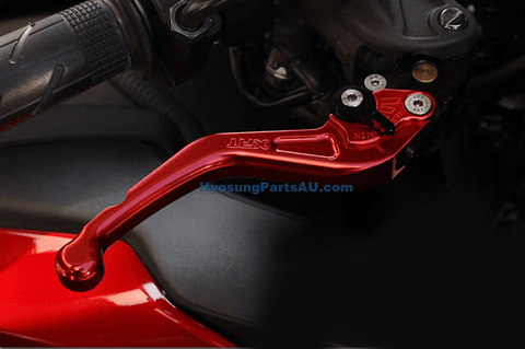 HYOSUNG XRT BILLET ALUMINUM BRAKE CLUTCH LEVER SET RED GT125R GT250R GT650R GD250N GT125R GT250R GT650R