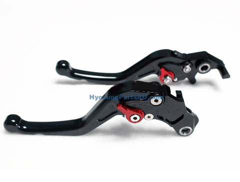 HYOSUNG XRT BILLET ALUMINUM BRAKE CLUTCH LEVER SET BLACK GT125R GT250R GT650R GD250N GT125R GT250R GT650R