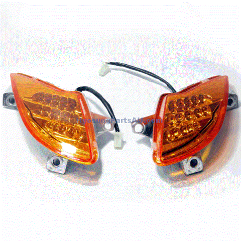 FRONT TURN SIGNAL SET AMBER LENS HYOSUNG MS3 250 MS3