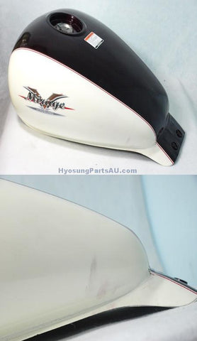 GENUINE HYOSUNG FUEL GAS TANK WHITE BROWN GV125 GV250 GV125 GV250