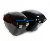 NEW HARD TRUNK SADDLEBAGS FOR HYOSUNG BLACK GV650 GV650