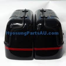 HYOSUNG NEW HARD TRUNK SADDLEBAGS BLACK GV250 GV250